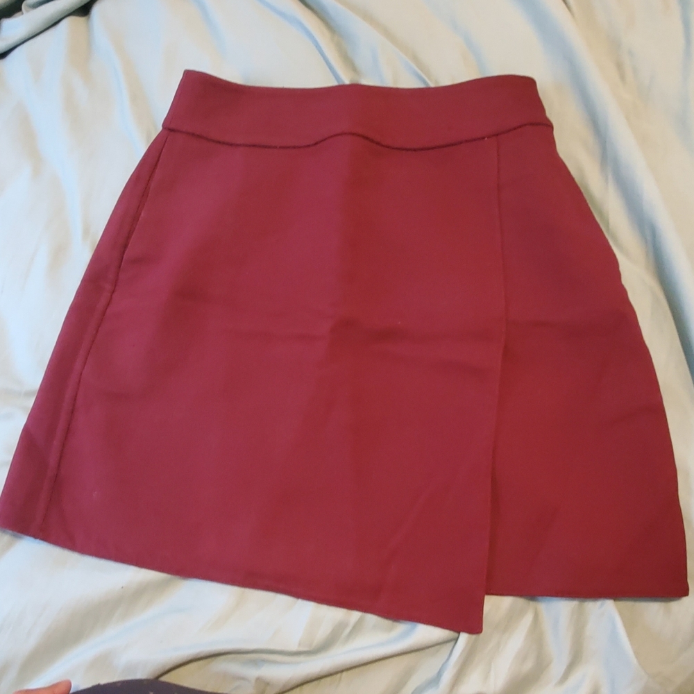 Maroon Mini Skirt